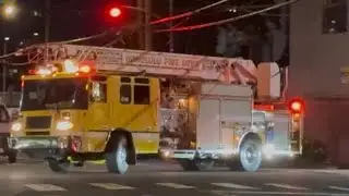 Honolulu Fire Department (first time catch) ladder 2 (reserve)+Major Airhorn responding on scene 