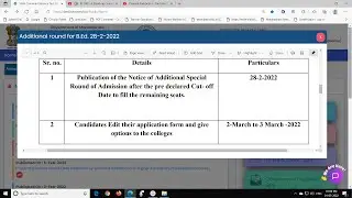 B.Ed.21-22 : Additional Round of Admission -Grab Opportunity