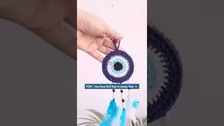 Crochet Evil Eye DreamCatcher | Wall Hanging #crochet #crochetgifts