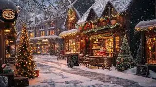🎄✨Small Town Christmas Piano | Gentle Snowfall & Warm Holiday Lights | Relaxing Focus Study Healing