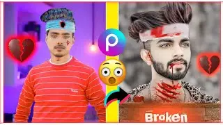 Sad photo Editing Broken 😢 Heart ❤️ photo Editing  blood photo editing by PicsArt