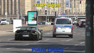 [YELP-Signal] FuStW Polizei Leipzig stoppt Lamborghini | German police stops Lamborghini