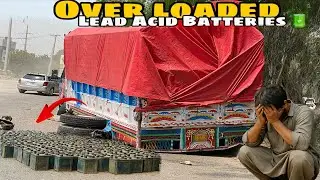🚛 Pakistani Truck Accident | Loaded Acid Battery | Rear Axle Broken | Emergency Repairing on Road