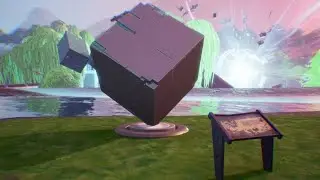 Visit Cube Memorials in The desert and by a Lake Locations- fortnite