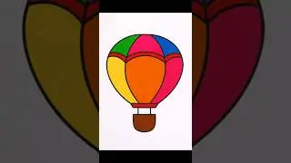 Hot Air Balloon Coloring for Relaxation 🎨 | #shorts #hotairballon