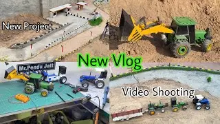 Diy remote control tractor models John Deere tractor midfield and new project working #vlog 