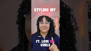 Styling my curly hair with Love Ur Curls💖 #curlyhair #curlyhairstyles #curlyhairroutine