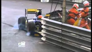 Nasr hits the barriers in Monaco