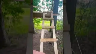 How to build a treehouse ladder in 30 seconds #diy #treehouse #sigma #construction