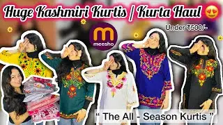 *Huge Kashmiri* Kurtis & Kurta From MEESHO 🩷|| Under ₹500/- || Maha Sale😱||Padmaja Badal || #meesho