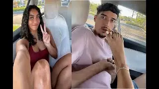 SHE FEEDING HER BOYFRIEND WITH HER FEET TO SEE HIS REACTION, THE BEST SELFIE IN THE PLANE!