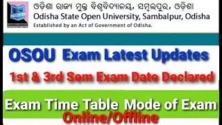 Latest News OSOU Exam Declared 2021, କିପରି ହେବ OSOU ରେ ପରୀକ୍ଷା 2021,OSOU Exam 2021