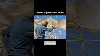 This kinetic sculpture converts air to Motion #shortvideo #brain #trendingshorts