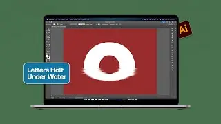 Letters Half Under Water | Illustrator Creative Trick