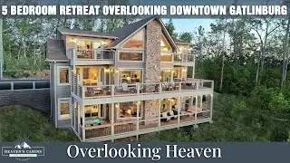 A stunning 5 bedroom cabin overlooking the Smoky Mountains & Gatlinburg | Just 1 mile from downtown