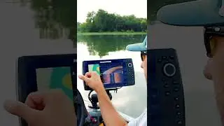Как выглядит BIGGER Bass на Side Imaging (Humminbird Helix Mega SI) #шорты