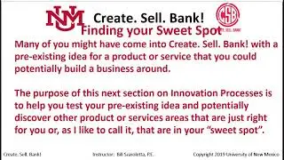 Create. Sell. Bank! Find Your Business Interests