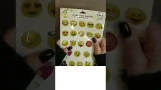 ASMR squeezing emoji sticker sheet #shorts #asmr #stickers #emoji #asmrsounds #stickersheet #viral