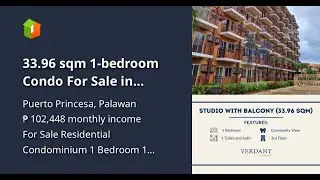 33.96 sqm 1-bedroom Condo For Sale in Puerto Princesa Palawan