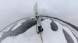 Eissegeln in Berlin am Gro&szlig;en Fenster im Januar 2026