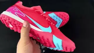 Nike Air Zoom Mercurial Vapor 16 Pro TF Artificial Turf Soccer Shoes - Red/Jade/Pink