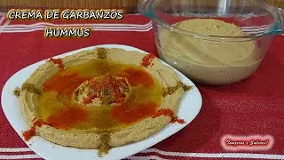 HUMMUS CREMA DE GARBANZOS SALUDABLE  La mejor receta de todas deliciosa