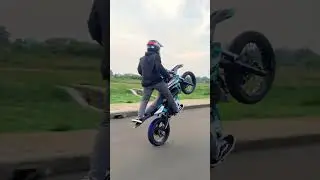 Tutorial wheelie pake Yamaha WR 155 Supermoto. Spek standar pabrik #fyp