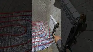 установка тёплый пол и стяжка