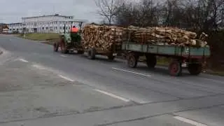 Deutz F3L 514/51 mit 2 Anh&auml;nger Brennholz