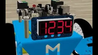 mBot simulation in V-REP, seven segment display