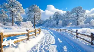 BEAUTIFUL Winter Leaves with Great Relaxing Music ❄️ Music heals the heart and blood vessles