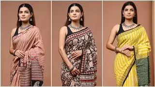 Premium Mulmul Cotton Sarees | Free Shipping | Bagru Print Sarees #shopnow 