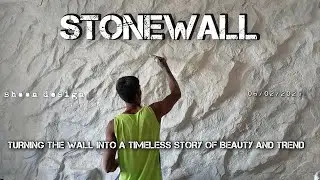 Plaster Stone wall design, stone mural artwork, Artificial stone wall, handmade