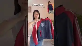Contrast Jacket # short #shorts #outfitideas #winterclothes #ootd