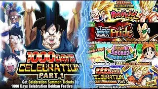 NEW EVENTS AND TICKET BANNER ON GLOBAL! 1000 DAY CELEBRATION PART 1 | DBZ: Dokkan Battle