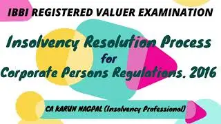 CORPORATE INSOLVENCY REGULATIONS, 2016