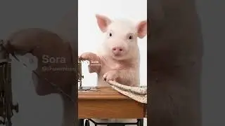 &ldquo;It&rsquo;s Not Me &mdash; The Thread Is Tangled Again&rdquo; 🐷🧵『また糸が絡まっただけ』🐷🧵《또 실이 엉켰을 뿐》🐷🧵 #catanimation #癒し動画 #힐링영상