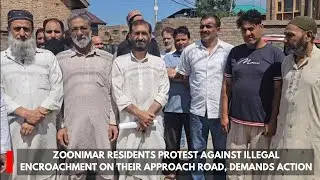 Zoonimar residents protest against illegal encroachment on their approach road, demands action