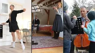 Dancing in the kitchen, singing with the dog: Leipzig Opera's artists rehearse at home | AFP