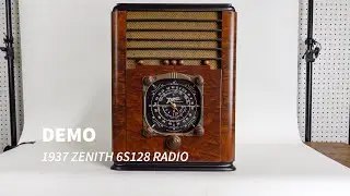 Demo of 1937 Zenith 6S128 Radio + Bluetooth Retrofit