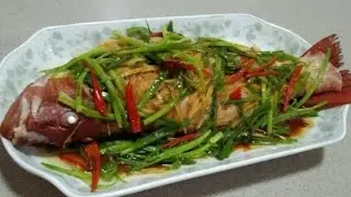 STEAMED GROUPER FISH (LAPU-LAPU FISH)