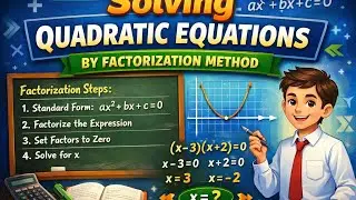 Quadratic Equations 3 (Factorization Method)