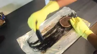 HOW TO DYE BROWN CLOSURE  TO JET BLACK  IN 5MINS
