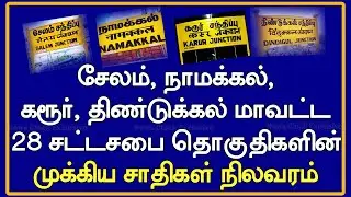 Salem, Namakkal, Karur, Dindigul's Major Communities I சட்டசபை தொகுதிகளின் முக்கிய சாதிகள் நிலவரம்