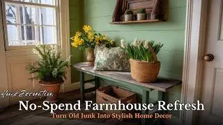 Spring Farmhouse Decor Ideas WITHOUT Buying New Stuff (Thrifted & Vintage Hacks!)