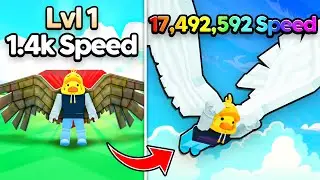 I Upgraded MAX LEVEL Wings And Flew 5,298,624 Miles in Roblox Flying Wings Race Simulator!
