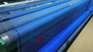 blue debris net with woven eyelets for construction #scaffoldingsafety #constructionindustry