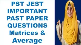 PST JEST Past Paper Important MCQs || Farina Aslam