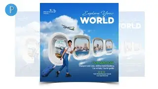 How to Design A Travel Agency Flyer | Pixellab Tutorial #shorts