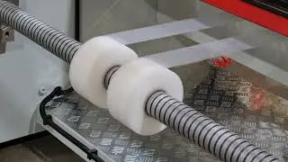 SRC Systems 650 Slitter | Medium Tension Plastic Mesh Testing Close View